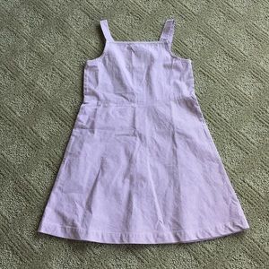 Purple and white gingham check girls dress